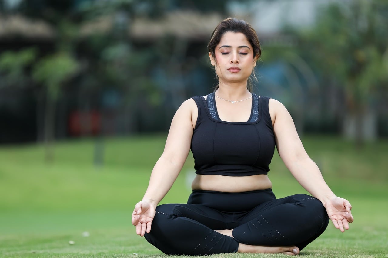 Woman, yoga, meditation — 3 Ways To Fight Opaque Skin