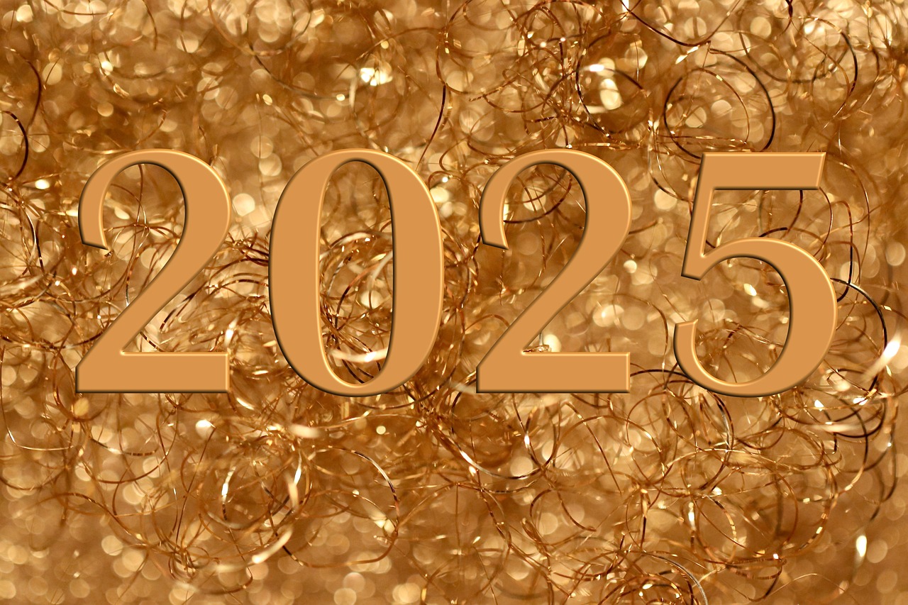 New year's day, 2025, greeting card — What does a hearing aid imply?